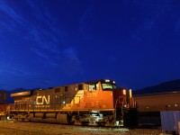 CN 2276 gets a fresh crew and waits for another train to clear the main 