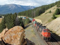 CN 116 passes through a rock cut just east of Jasper.