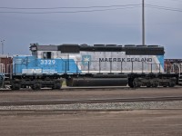 Far from home, NS SD40-2 #3329 pays a visit to Edmonton. This unit was painted for a promo shoot for Maersk Sealand and ended up running around for a few months before returing to the paint shop. 