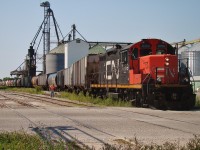 CN 7069 was busy this day switching cars at the ADM and Thompson & Sons Elevators in Blenheim. These are former LE&DRR/PM/CO/CSX tracks and CN took control during March 2006.