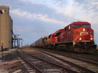 CP train 245 flies past the Haycroft elevator lead by CP 8833, CPR 5935 and CSX 7560. CSX power was common on CP trains through Southern Ontario at this point in time.