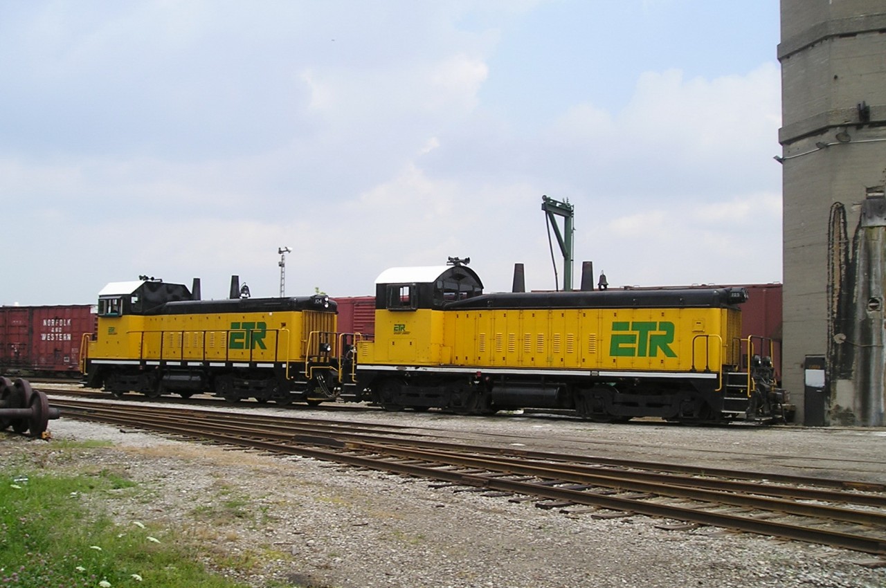 ETL 105 & 104 return back to the shops after a morning of work, and will rest, and be readied for the Afternoon Shift who is about to start.
