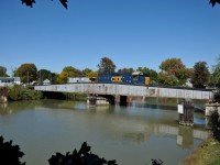 CSX Southwestern Ontario districts last mainline run on the original subdivision two (Sarnia Sub) to Wallaceburg. The line has been around and in use since the early 1900's by Pere Marquette followed by the take over of C&O and finally CSX. Seen here at the Wallaceburg Bridge is the last run from Sarnia to Wallaceburg and return on the OCS/ABS Sarnia Sub mainline with CSX GP38-2 #2574 as the power followed by CSX Caboose (shoving platform) #900074. Due to a derailment the day before and no way to run around the train here at Wallaceburg the crew was forced to bring along the caboose to use as a shoving platform. This topped off the last train like no other, mainline service with a caboose in 2013! Railfans, employees and fellow friends were out in numbers for this sad but special occasion with a solid goodbye to the line and employees who worked it. Many friends and people who worked the line are now without their jobs. A sad day indeed and a end of an era for the C&O er CSX here in Southwestern Ontario!