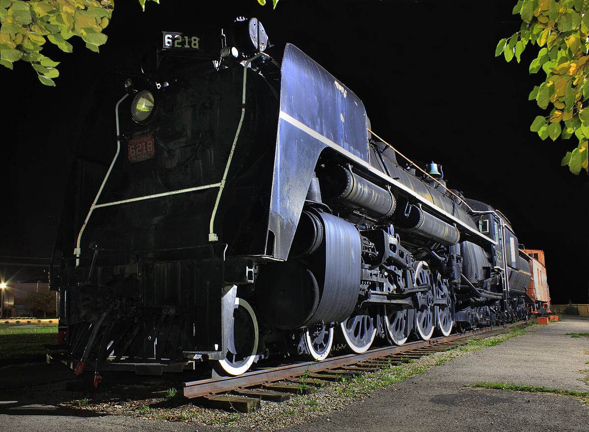 A once iconic and majestic 4-8-4 now sits in a decrepit state in Ft. Erie, Ontario. Decades of hot summer days and harsh Canadian winters have taken their toll on it's frame.