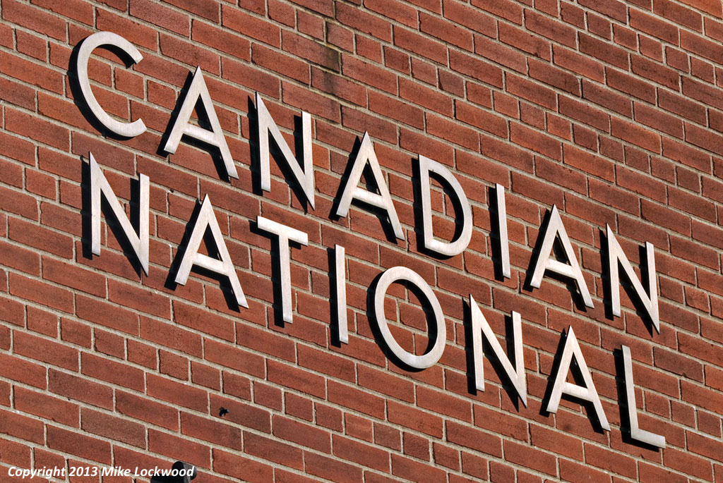 Raised lettering on (what I think is) the old CN bunkhouse in Belleville, Ontario, says it all. 0922hrs.
