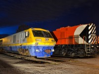 VIA 6921 & CP 4563 photographed as part of the 'Illuminated Trains' night shoot at Exporail. For more train photos, check out http://www.flickr.com/photos/mtlwestrailfan/