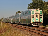 GOT 607 pushes its train westbound at Heritage Road, between Mount Pleasant and Georgetown. 
