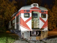 CP 9250 (Budd RDC-4) is caught at night as part of the special night shoot entitled 'Illuminated Trains' at The Canadian Railway Museum. It is just outside the entrance of the Angus pavillion. For more train photos, check out http://www.flickr.com/photos/mtlwestrailfan/ 