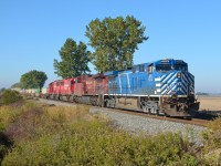 CP 240 passes eastbound thru Jeannette led by CEFX 1014, CP 9605, CP 6251 & CP 6246. Engineer Dave with the friendly wave as usual.