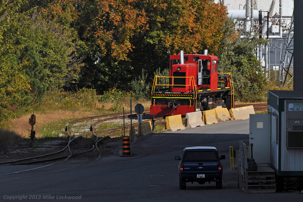 Basking in the sun, this little critter would seem to call the Gerdau plant home, though it carries no visible makings. I've never seen it before, and seem to have arrived after it completed it's toils. 1412hrs.