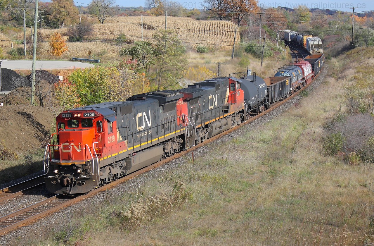 331 makes its way past Garden Ave with CN 2129 leading.  Thanks to Dan Tweedle for the heads up on the leader.
