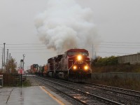 Ex Holiday unit 9714 really is having some exhaust problems. I feel bad for the Crew.