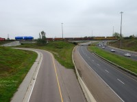 <b>1,000,000+ lbs</b> of steel are riding on 24 axles between two flat cars, five idlers, and two locomotives. Oh and a Caboose PHNX 101. Gross Weight, 505 tons. Destined to the Davis-Besse Nuclear Power Plant and shipped out of Babcock and Wilcox in Cambridge, Ontario. Made in Canada.