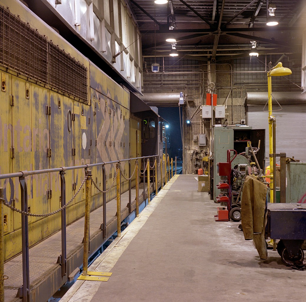 1737 is prepped (along with a few other units) for train 111.  Can't recall the exact date but there was a snowstorm howling outside that night, I can remember that.