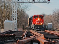 Two London built SD70M-2's lead a 9,800 ft freight train past the "new" relocated controlled location of Silver. 