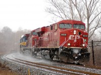 CP 8839 - CP 8642 - ICE 6446 (City of McGreor) - ICE 6436 lead a short Eastbound down the Galt Sub