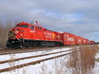The 2011 edition of the CP Holiday Train stops in Vermilion Bay.