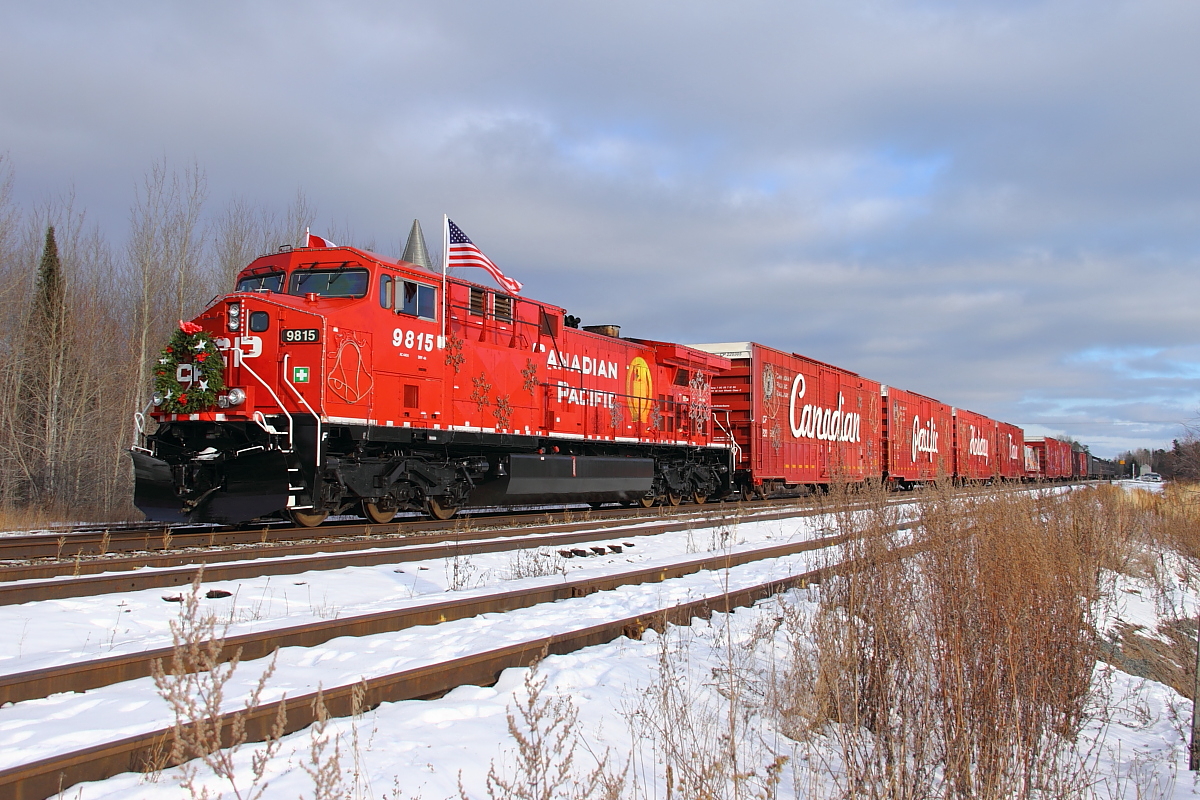 The 2011 edition of the CP Holiday Train stops in Vermilion Bay.