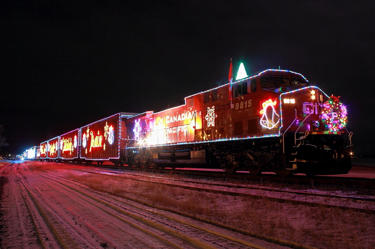 CP's Holiday Train stops in Whitemouth for it's last show before heading on into Winnipeg.