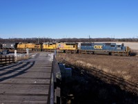 CP 642 glides through Lovekin with CSXT 8524, UP 4896, UP 6795. this is the first time, at least in a few years, where I can recall a train on CP's Belleville Sub with solid FPON. Sure is an indication of CP being desperately power short, and hopefully there's more of this to come.