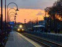 AMT 1342 leads a deadhead movement east through Montreal West at sunset. For more train photos, check out http://www.flickr.com/photos/mtlwestrailfan/ 