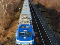 During a brief period of sunshine, AMT 1364 leads an inbound commuter train (AMT 16) on the Vaudreuil/Hudson line during the morning rush hour on a truly frigid morning. Leading is dual mode engine AMT 1364, operating exclusively in diesel mode for its entire run. For more train photos, check out http://www.flickr.com/photos/mtlwestrailfan/ 