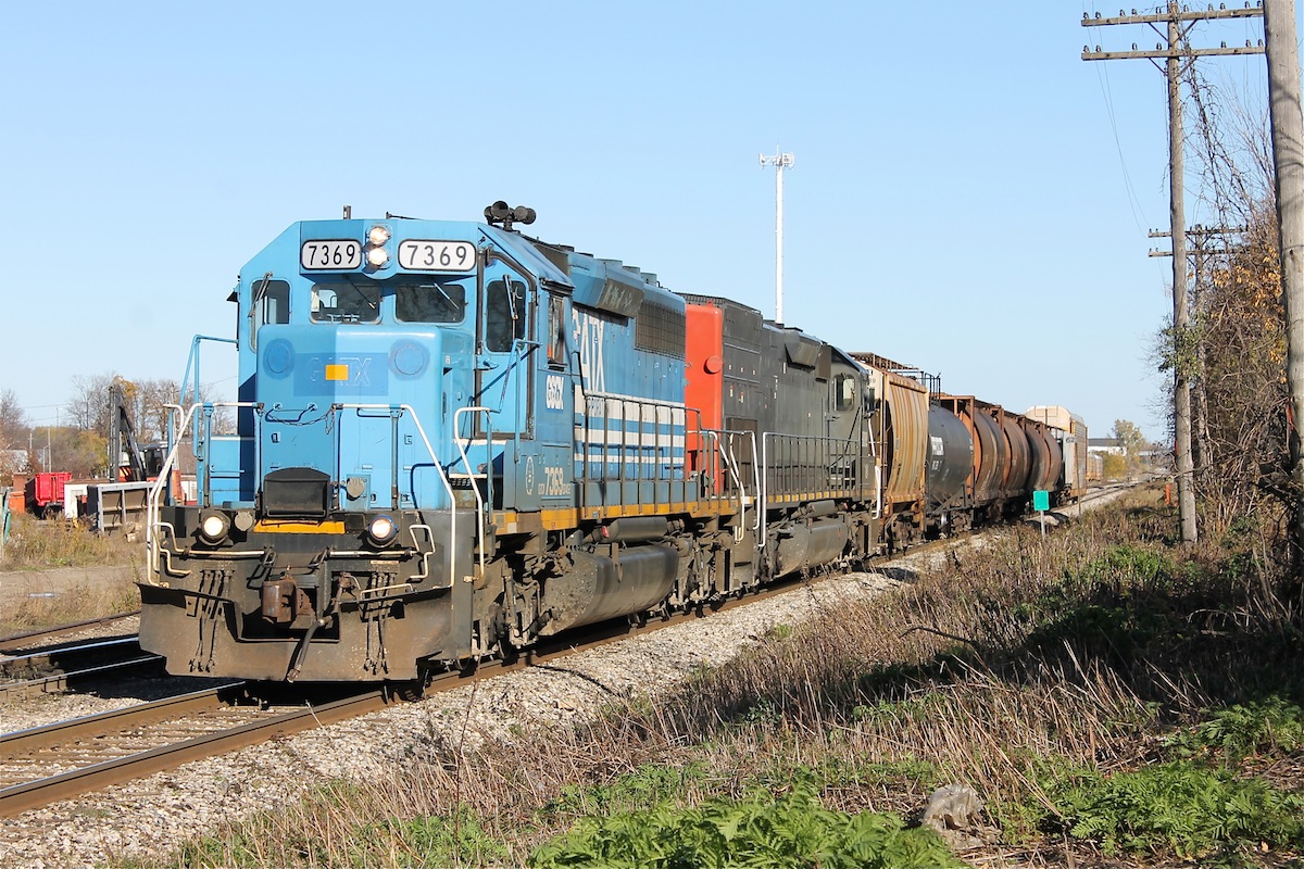 My first ever shot of the GEXR, and I must say it is quite the interesting railway. This photo was taken just as they were departing the yard.