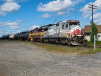 Back when Montreal, Maine & Atlantic Railway was only known among railfans for rostering older GE diesels.... In 2010 a pair of B39-8E's (MMA 8553 & MMA 8592) switch the east end of Farnham Yard. For more train photos, check out http://www.flickr.com/photos/mtlwestrailfan/