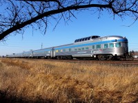Kokanee Park brings up the rear of westbound No 1 as the it departs the city limits for Rivers.