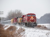 CP 8774 UP 5557 CP 3072 pull a loaded tank train east toward the Melrose Diamond on the CP Windsor Sub MP 11.5