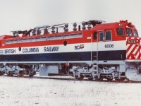 Photo taken by Glen Fisher, my father-in-law. He is is a railway consultant and was involved in the BC Rail Tumbler Ridge electrification during the early 1980s. Here is a roster shot of BCOL 6006 taken at the GMD London plant before it was shipped out.