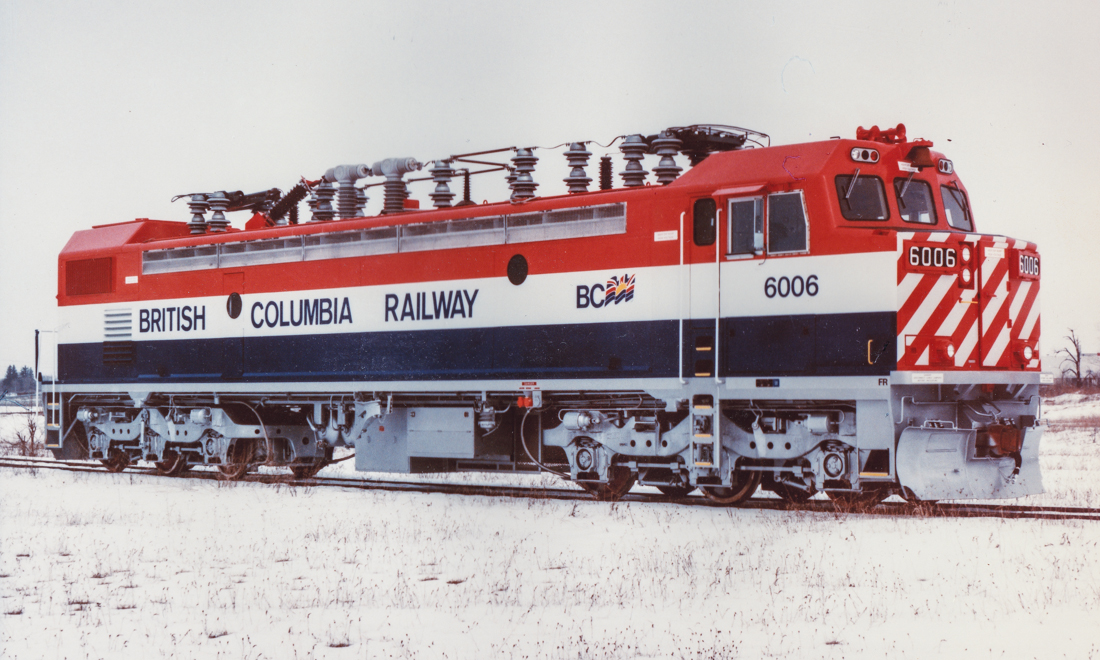 Photo taken by Glen Fisher, my father-in-law. He is is a railway consultant and was involved in the BC Rail Tumbler Ridge electrification during the early 1980s. Here is a roster shot of BCOL 6006. Unknown location, please let me know if you have information on the exact location.