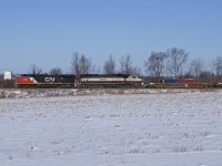 107 follows 373 at Pickering Jct with BNSF 9661 in second position.