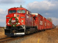 The Canadian Pacific Holiday train is easily the most photographed train in Canada and it may no longer stop in Chatham, but I still managed to grab an 'in-your-face' shot of 9824 departing Ringold for the night's show in Windsor. 
