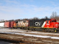 GTW 6225 - CN 4774 yarding the last of 50 cars that they have brought back to Brantford from Paris Junction. Big thanks to Brian Thompson for the "heads up" on this one.