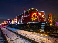 CP's colourful Holiday Train makes its stop at Kinnear Yard in Hamilton. Although you cannot see them - over 20,000 people showed up to bring in the Christmas spirit.