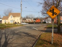 CN 4774 makes its way across Port Street with cars for Ingenia.  