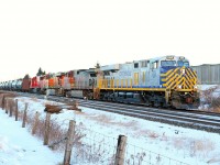 Ordered for 11:00 train 643 would not arrive at Lisgar GO station till 16:30 but would be well with the wait as rumours of rotating the power never proved true. CREX 1205 leads a pair of BNSF units and former SOO SD60 6241.