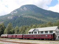 Now retired, CP 4069 "Royal Canadian Pacific" unit rests in a railway museum in Squamish, BC under the mountains.