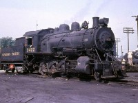 CP 2-8-0 3422 sitting at London's Quebec Street Yard, in September of 1956.
<br><br>
<i>[Editor's note - notice the railfans standing on ties taking photos of other steamers in the yard, something that would be difficult to do in modern times!]</i>