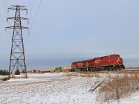 CP 8859 and 8516 are in charge of train 240 at mile 90.8 on the CP's Windsor Sub.