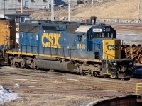 CSX SD40-2 8848 (ex-CR 6477) and SD70MAC 4788 layover at Fairview Yard after arriving with CN train 148 from Chicago.