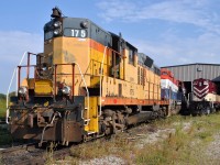 Resting peacefully at Salford, the former Chessie geep rests coupled to a former BC Rail MLW. If the OSR has one thing in abundance, it's interesting looking power.