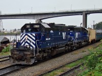 SRY SD 38-2s 382 and 381 wait to depart from Trapp Yard.