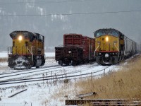 UP 8287 waits to depart from Crowsnest Yard, the division point for the Crowsnest and Cranbrook Subdivisions. The yard is located on the Alberta/British Columbia border and forms part of the southern most rail route through the Canadian Rockies.
