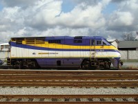 West Coast Express EMD F59PHI 905 parked at VIA's Vancouver Maintenance Center.