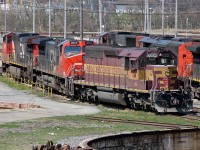 Wisconsin Central 6004, former Algoma Central 186, waits in Fairview for its evening departure on train 149.