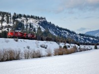 CP 8953&9542 are completing the loop @Notch Hill in charge of a westbound coal train.