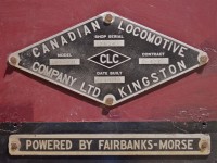 The builders plate on CP 8905 at Exporail (the only surviving Trainmaster). For more train photos, check out http://www.flickr.com/photos/mtlwestrailfan/ 