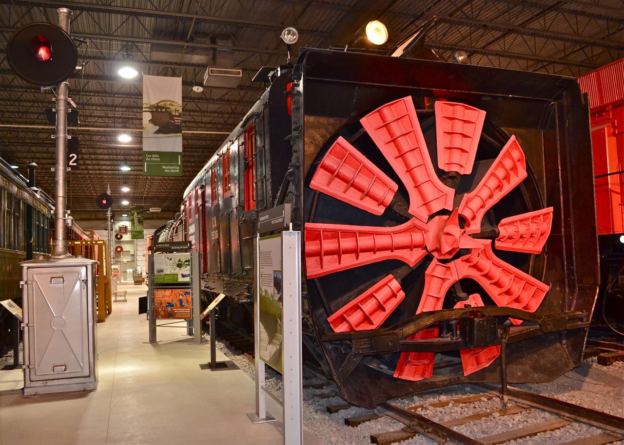 With this year's winter, maybe CN wishes they had never retired this snowplow.....CN 55361 is a rotary snowplow built by MLW in 1928 and now preserved at Exporail. For more train photos, check out http://www.flickr.com/photos/mtlwestrailfan/